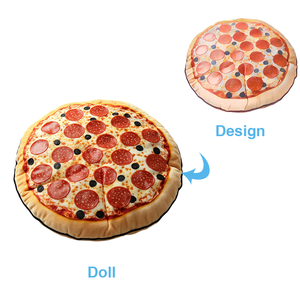 2024 nuovo Design Custom giocattoli alimentari per bambini cuscino di peluche divertente Pizza giocattoli di decorazione bambole divertenti regali per gli amici - Product Image 2