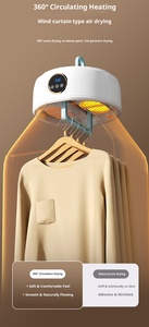 Séchoir à linge intelligent portable pliable multifonctionnel pour la maison, avec fonction de chauffage et minuterie, vente en gros - Product Image 2