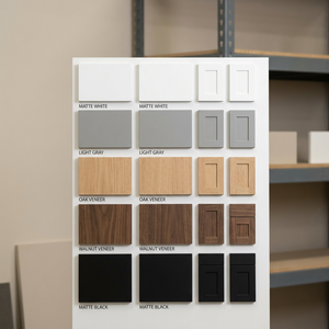 Mini armoire de rangement de cuisine moderne avec porte en bois de chêne et MDF, résistante à l'<span class=keywords><strong>eau</strong></span>, installation facile - Product Image 5