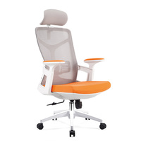 Chaise de bureau exécutive moderne - Chaise de bureau pivotante ergonomique en maille réglable en hauteur, de luxe, avec appui-tête réglable
