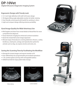 <span class=keywords><strong>Mindray</strong></span> DP10 Vet portátil ultra-som diagnóstico imagem sistema veterinário ultra-som Scanner para Pet Clinic Hospital preto branco - Product Image 3