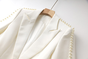 GX1702 abiti <span class=keywords><strong>da</strong></span> lavoro di qualità di lusso per donne pantaloni alla moda e Blazer di perle Set <span class=keywords><strong>da</strong></span> donna abiti <span class=keywords><strong>da</strong></span> ufficio taglie forti abito formale - Product Image 5