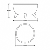 Bol pour chat en forme de patte d'éléphant, anti-renversement, profond, 90 mm, ergonomique, facile à nettoyer, pour l'alimentation des chats et des chatons