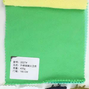 Oriental hợp thời trang thương hiệu David của Fleece 460g nặng tinh khiết bông David của Fleece cá Quy mô vải áo Fleece vải dệt kim