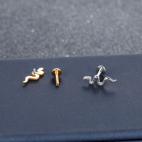 Acier inoxydable à filetage interne Serpent Oreille Os Goujons Lèvres Labret Piercing Cartilage Oreille Piercing Bijoux de Corps