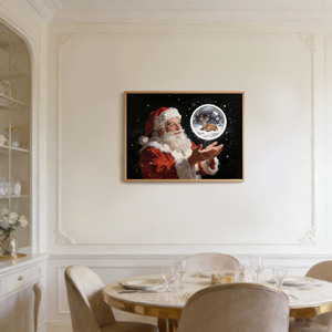 Impresión de Arte Luminoso LED de <span class=keywords><strong>Santa</strong></span> <span class=keywords><strong>Claus</strong></span> para Navidad, Impresión LED en Lienzo, Marco Rústico Navideño para Decoración - Product Image 6