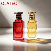 Elegante Botella de Perfume Recargable Minimalista Moderna de 50ml/100ml, de Vidrio de Color con Atomizador, Caja de Regalo y Empaque con Logotipo Personalizado