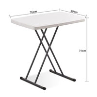 Petite Table à manger rectangulaire en plastique portable à hauteur réglable, pliable et durable pour restaurant d'événements d'intérieur et d'extérieur