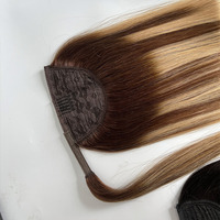 Nouvelle tendance, Extensions de cheveux à queue de cheval bouclées et crépues à bout épais, prix de gros
