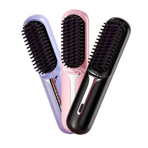 Cepillo alisador de pelo inalámbrico, peine recargable, alisador de viaje/coche/uso doméstico, alisador de pelo portátil - Product Image 1