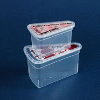 QH-212 Boîte d'emballage moderne en plastique PS pour gâteau en tranches avec plateau intérieur, pour gâteau au lait de coco cru et mousse triangulaire