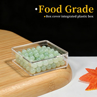 Boîte de rangement carrée en plastique PS de qualité alimentaire, boîte en plastique pour bijoux, boîte en plastique pour l'emballage d'artisanat, de nail art et de bonbons