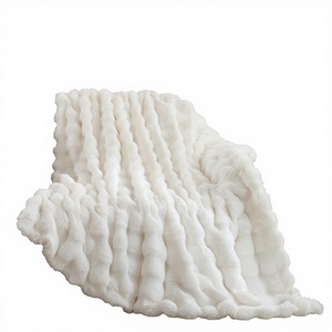 <span class=keywords><strong>Manta</strong></span> de Piel Sintética de Conejo Suave y Acogedora de Lujo Estilo Toscana, Color Blanco, para Decoración del Hogar y Ropa de Cama, Venta al Por Mayor - Product Image 3