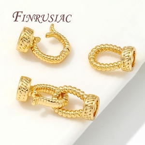Connecteurs plaqués or 18 carats, fermoirs de bijoux, accessoires de couture, perles, matériel de fabrication <span class=keywords><strong>pour</strong></span> bracelet - Product Image 2