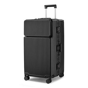 Valise multifonctionnelle à ouverture frontale en polycarbonate, grande capacité de 30 pouces ; Valise de voyage à roulettes de 20 pouces avec serrure TSA universelle - Product Image 6