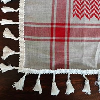 Écharpe Shemagh Keffiyeh du désert arabe pour hommes avec pompons décoratifs, style traditionnel, protection solaire, couvre-chef pour les activités quotidiennes