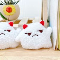 Porte-clés pendentif pour sac d'école en peluche de dessin animé mignon, petit monstre animal à un œil en fibres de polyester, vente en gros
