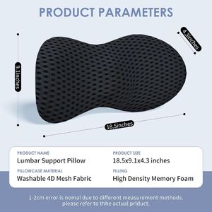 Cuscino lombare ergonomico in Memory Foam <span class=keywords><strong>per</strong></span> alleviare il dolore alla schiena cuscino <span class=keywords><strong>per</strong></span> la parte inferiore dello schienale <span class=keywords><strong>per</strong></span> sedie da ufficio seggiolini auto - Product Image 6