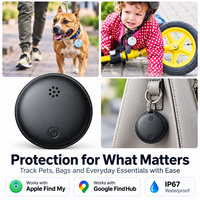 Traceur de clés BLE, étiquette intelligente compatible avec Apple Find My et Google Find Hub, pile CR2032, anti-perte