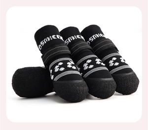 Lot de 4 chaussettes antidérapantes pour chiens, protections de pattes, chaussures imperméables pour chiens pour sols durs, chaussures de traction pour pavés chauds/froids - Product Image 4