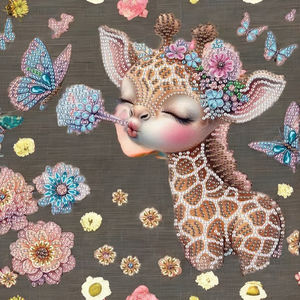 DIY personnalisé 5D Acrylique Diamant Peintures Style Classique Décor À La Maison Fleur Papillon <span class=keywords><strong>Girafe</strong></span> Diamant En Forme De Cristal Specials - Product Image 4