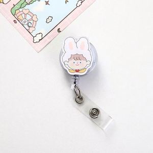 Porte-badge rétractable en plastique avec motif de dessin animé, boucle pour carte d'extension et plaque de travail - Product Image 4