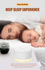 Machine à <span class=keywords><strong>bruit</strong></span> <span class=keywords><strong>blanc</strong></span> intelligente avec chargement USB, <span class=keywords><strong>capteur</strong></span> de pleurs de bébé, aide au sommeil, veilleuse chaude pour chambre d'enfant avec réglage de minuterie - Product Image 5