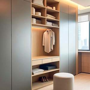 Cama Tatami con Diseño Integrado de Armario, Dormitorio Infantil, Cama Sólida, Escritorio Multifuncional, Armario, Gran Espacio de Almacenamiento, Cama con Armario - Product Image 1