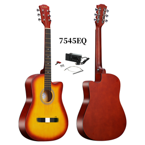 Vente en gros Zhuniao 38 '<span class=keywords><strong>Guitare</strong></span> électrique <span class=keywords><strong>semi</strong></span>-<span class=keywords><strong>acoustique</strong></span> 7545EQ ABS Bridge Avancement Cutaway Étudiant Tilleul Bois Mat - Product Image 3