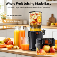 Koude Pers Sapcentrifuge voor Thuisgebruik, 130mm Diameter, 1.8L Capaciteit, voor Hele Fruit & Groenten, 300W, Automatische Masticatie