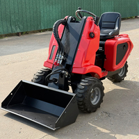 Mini-chargeur ultra-compact à trois roues pour l'entretien des jardins et les débris de construction en intérieur