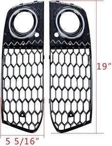 ฝาครอบไฟตัดหมอกแบบรังผึ้ง กรอบไฟตัดหมอก วงแหวนโครเมียม สำหรับรถยนต์ออดี้ A4 S4 B8 ปี 2008-2012 รุ่นที่ไม่ใช่ S-Line - Product Image 6