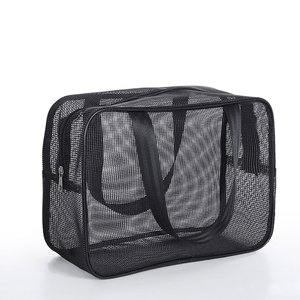 Sac <span class=keywords><strong>de</strong></span> <span class=keywords><strong>toilette</strong></span>/cosmétique portable en maille noire pour <span class=keywords><strong>homme</strong></span>, vente en gros à prix abordable - Product Image 3