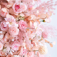 Arche florale en fer forgé NINI Rose Lune pour décoration de mariage, aménagement de fond, photographie, activités extérieures, cérémonie, fleurs artificielles