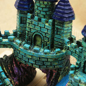 การ์ตูนปราสาทโบราณ <span class=keywords><strong>Aquarium</strong></span> Fish Tank เครื่องประดับอิฐเรซิ่นสีม่วงปราสาทพิพิธภัณฑ์สัตว์น้ำปราสาทพิพิธภัณฑ์สัตว์น้ำ Fish Tank - Product Image 4