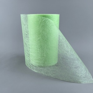Tela no tejida Huiming de 150 cm de ancho, verde, de fibra larga, compuesta para filtro purificador de aire. - Product Image 1