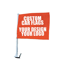 Drapeau de voiture d'équipe personnalisé en polyester 100 % imprimé en gros par Swil Factory avec mât