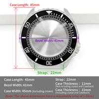 Casing Jam Tangan SKX Classic Perak Mengkilap Posisi Jam 4 untuk Mesin SKX007 009 Kaca Kristal Safir Chapter Ring Caseback Parts Mod