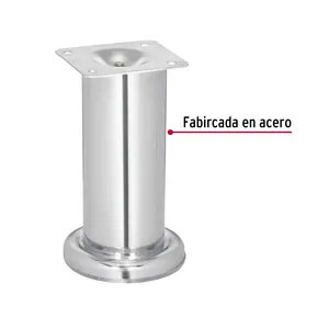 Juego de 100 patas para sofá y muebles, cromadas, 120 mm de altura, HERMEX - Product Image 2