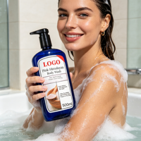 Gel Douche Corporel Éclaircissant et Nourrissant à Marque Blanche au Sel d'Epsom Pur, Eucalyptus et Menthe Verte pour la Relaxation et le Soulagement