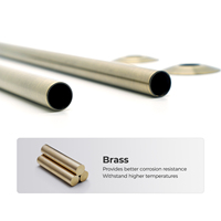 Couvertures 300mm pour tuyaux de radiateur en laiton antique Colliers de radiateur Accessoires de radiateur