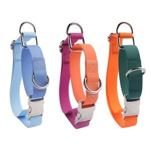 Neuestes Design Einstellbares wasserdichtes PVC-Trainings-Hunde halsband Gurtband Martingale Double Ring Custom Color Hunde halsband - Product Image 2