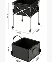 Panier à balles de tennis pliable et portable en métal de haute qualité pour entraînement familial, club et terrain, avec rotation à 360° °   Roues