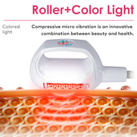 Masseur corporel toutes régions avec rouleaux interchangeables grands et petits, instrument combiné 2-en-1 à vibration et lumière