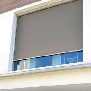 Hiện đại cơ giới Wifi nhãn hiệu ngoài trời vải có thể thu vào con lăn mù bóng râm Zip theo dõi năng lượng mặt trời màn hình cho gazebo hiên - Product Image 2