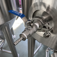 Fermenteur conique isobare à double enveloppe en acier inoxydable 50L/100L/200L pour la production de bière et la transformation des boissons et du vin