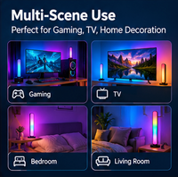 Barre lumineuse portable RVB multicolore en promotion, 7 couleurs, lampe d'ambiance avec télécommande IR, 4 modes pour le gaming et la décoration intérieure