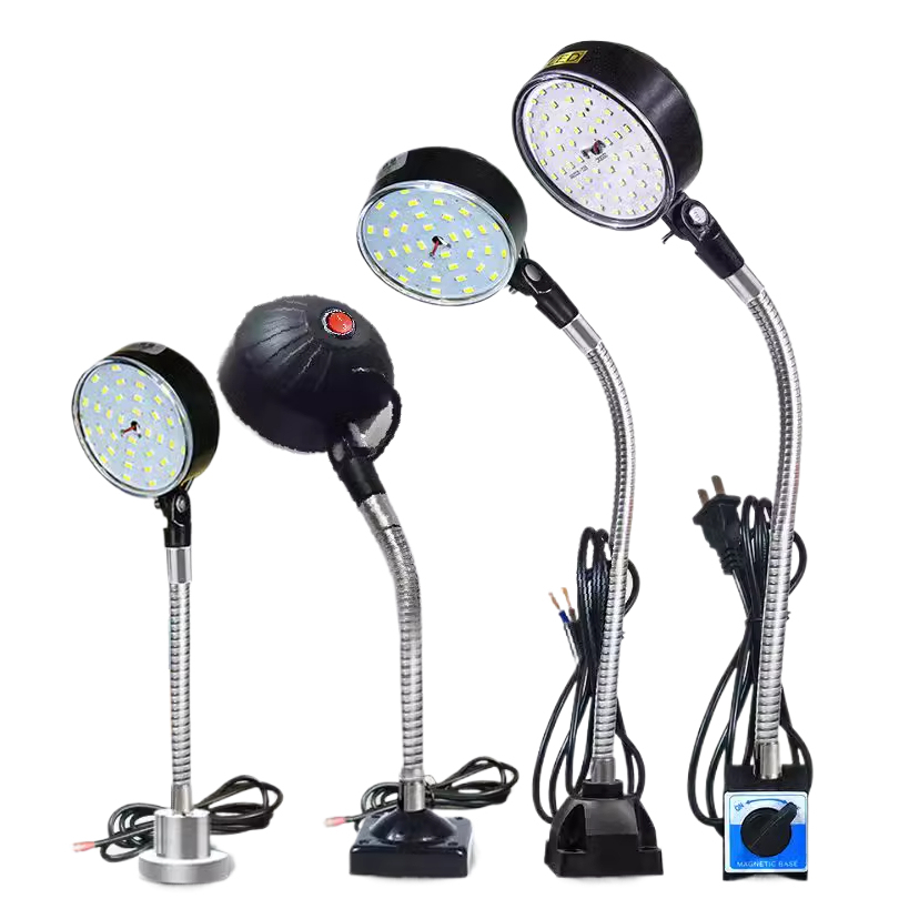 LED Machine Light with Flexible Gooseneck and Magnetic Base Shop Tool Lamp for Lathe Work Bench Sewing Machine Grill Industrial