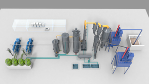 Système de production d'énergie par gazéification continue de biomasse à partir de balles de riz et de sciure de bois - Product Image 3