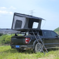 Tente de toit rigide en aluminium à double couche, type coquille, pour Jeep, camping tout-terrain